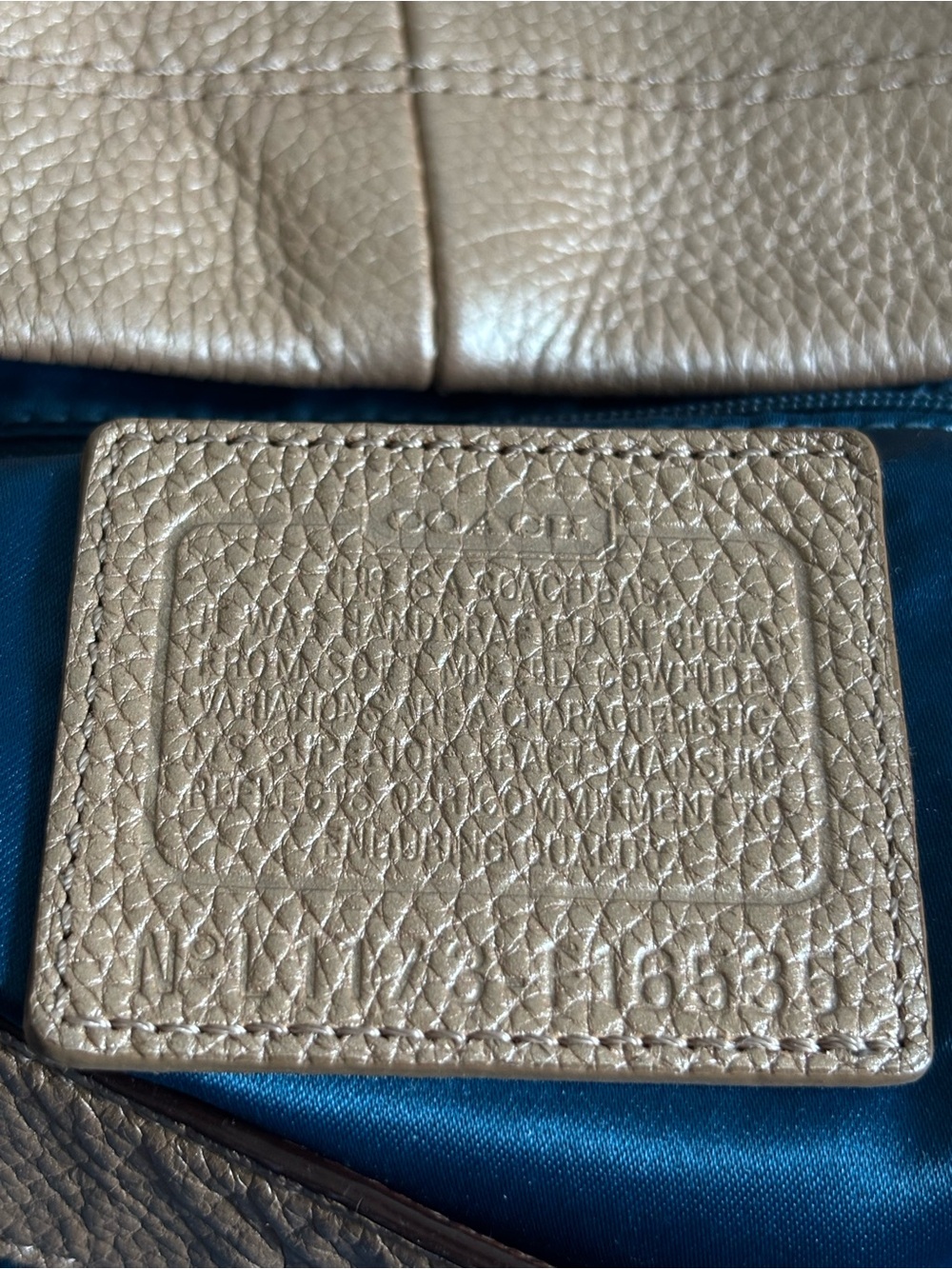 Coach Penelope pebbled leather hobo bag 16535 - Picture 11 of 15